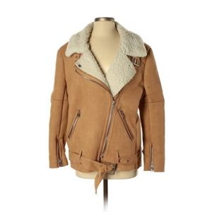 Show Me a your Mumu Suede &  Sherpa Aviator Jacket